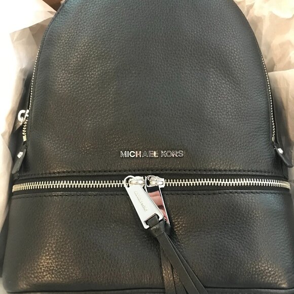Michael Kors Rhea Black Backpack - NWT - Picture 2 of 7